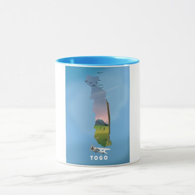 Togo African map travel print Mug (Center)
