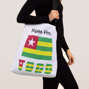 Togo and Togolese Flag Personalized Crossbody Bag