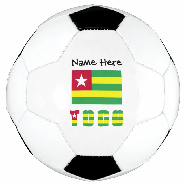 Togo and Togolese Flag Personalized  Soccer Ball (Front)