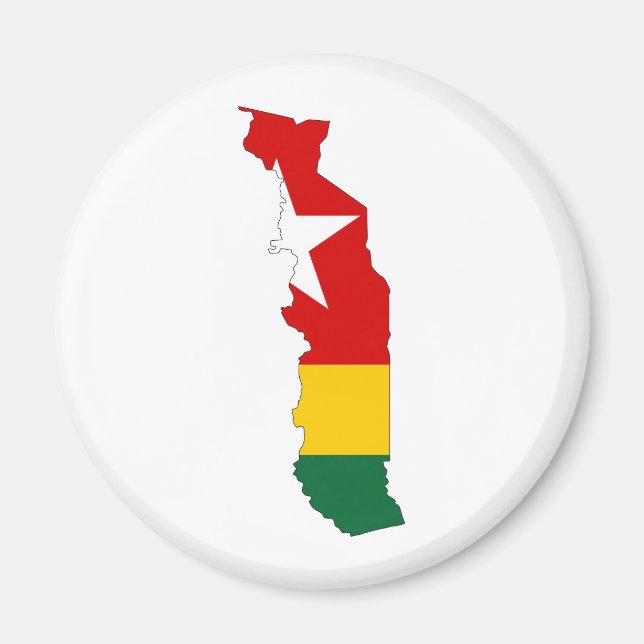 togo country flag map magnet (Front)