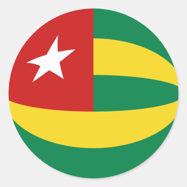 Togo Fisheye Flag Sticker (Front)