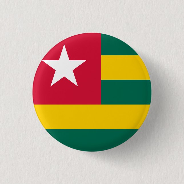 Togo Flag 1 Inch Round Button (Front)