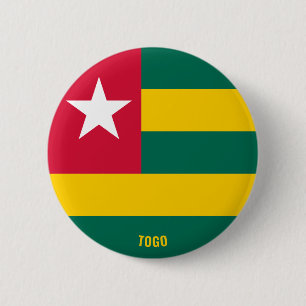 Togo Flag Cute Patriotic 2 Inch Round Button