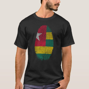 Togo Flag Fingerprint It is in my DNA Gift Togoles T-Shirt