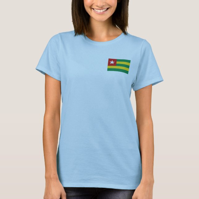 Togo Flag + Map T-Shirt (Front)