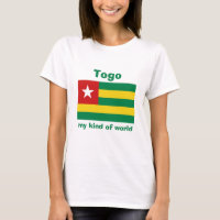 Togo Flag + Map + Text T-Shirt