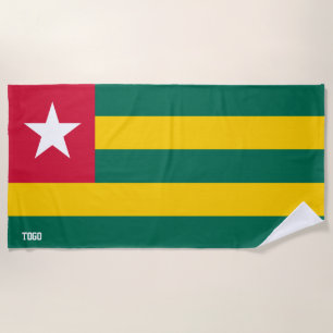 Togo Flag Splendid Patriotic Beach Towel