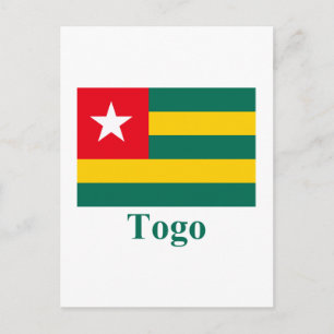 Togo Flag with Name Postcard
