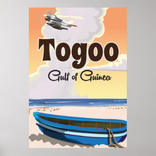 Togo Gulf of Guinea travel poster print