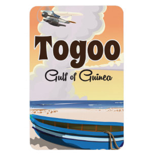Togo Gulf of Guinea travel poster print Magnet