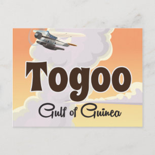 Togo Gulf of Guinea travel poster print Postcard