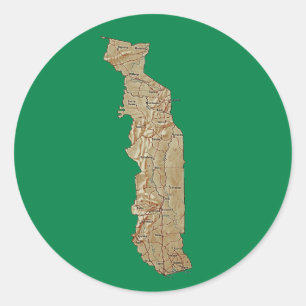 Togo Map Sticker