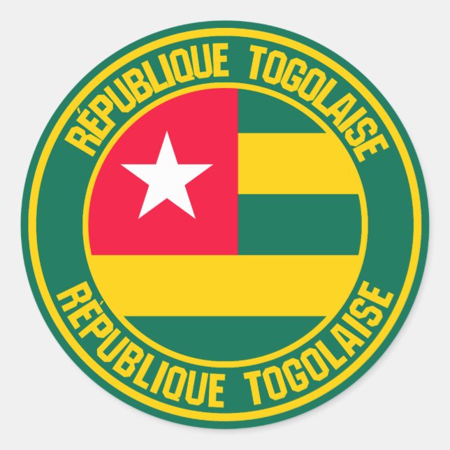 Togo Round Emblem Classic Round Sticker (Front)