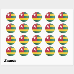 Togo  Round Icon Flag Classic Round Sticker