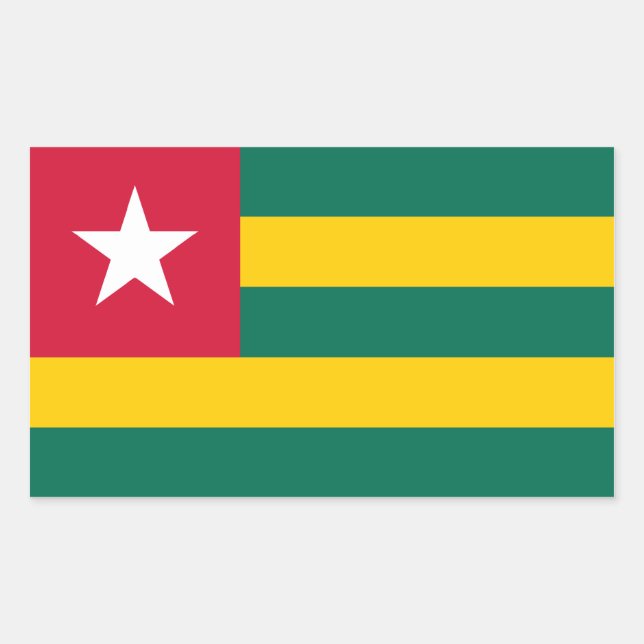 Togo/Togolese Flag Sticker (Front)