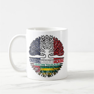 Togo Togolese  French France Tree Roots Flag Coffee Mug