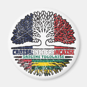 Togo Togolese French France Tree Roots Flag Magnet