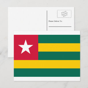 Togolese Flag, Flag of Togo Postcard