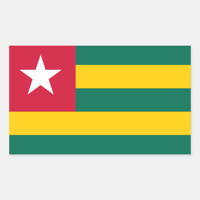 Togolese Flag, Flag of Togo Sticker (Front)
