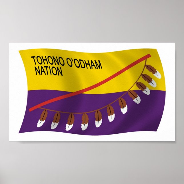 Tohono O'odham Nation Flag Poster Print (Front)