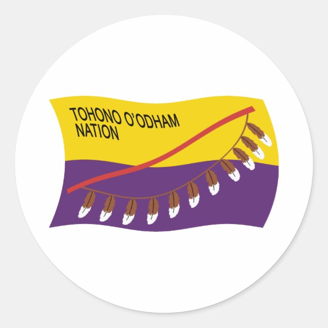 Tohono O'odham Nation Flag Sticker (Front)