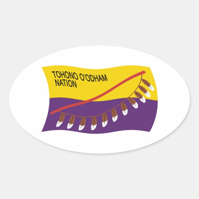 Tohono O'odham Nation Flag Sticker (Front)