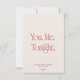 Toi. Moi. Ce soir. Carte d'invitation pour la Sain