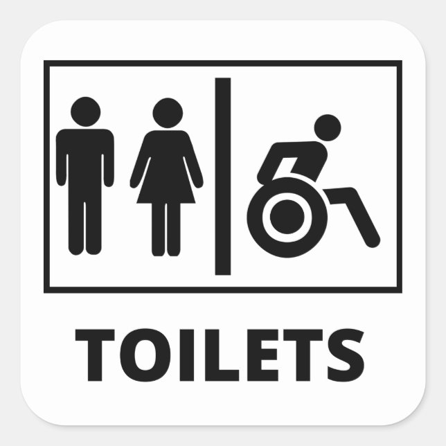 Toilat Large Square Stickers (Front)