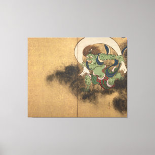 Toile 風 神 図, 光 Dieu du Vent, Kōrin, Japon Art