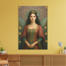 004_A fairy princess in muted rose and teal green.