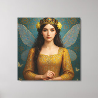 Toile 007_A fairy princess in golden yellow. 