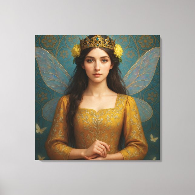 Toile 007_A fairy princess in golden yellow.  (Recto)