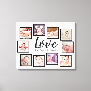 Toile 10 Photo Collage Love Family