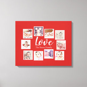 Toile 10 Photo Collage Love Family