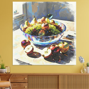 Toile *~* 12 Cristal Bowl Fruit à vie morte SC6