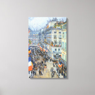 Toile 14 juillet, rue Daunou par Childe Hassam