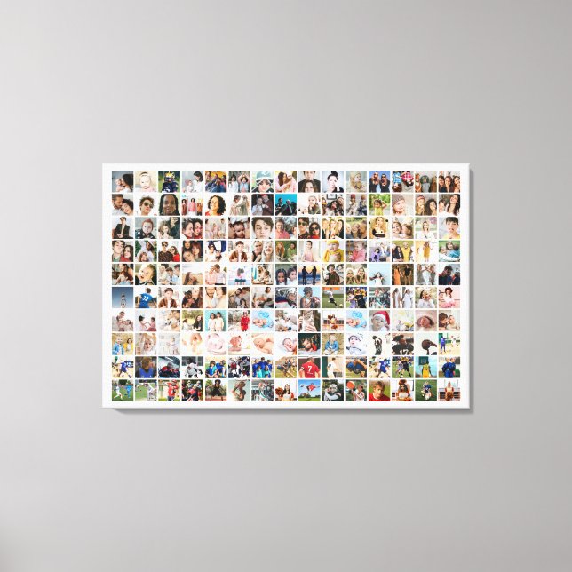 Toile 150 Pictures Custom Photo Collage Square Grid (Recto)