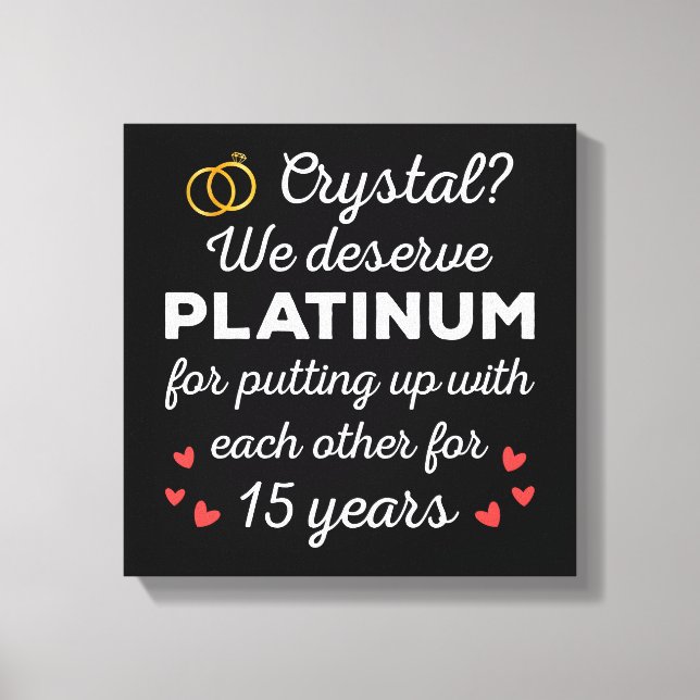 Toile 15ème anniversaire du Mariage I - Crystal Funny Co (Recto)