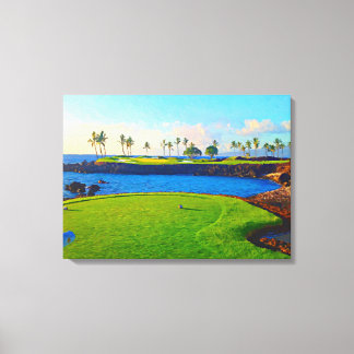 Toile 15ème Sur La Baie Du Mauna Lani