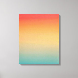 Toile 16x20 pouces Moderne arc-en-ciel Ciel rouge jaune 