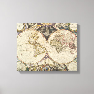 Toile 1702 Une nouvelle carte du monde