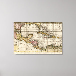 Toile 1790 Map of The West Indies by Dilly and Robinson