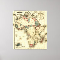1874 Map of Africa Antique African Print
