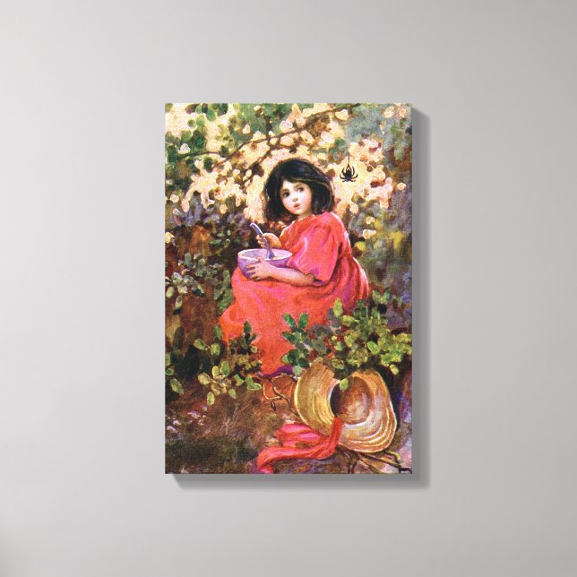 TOILE 1912 FAIRYTALE BOOKART MISS MUFFETT WRAPED CANVAS (Recto)