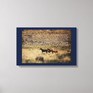 Toile 1971 Wild Free Roaming Horses & Burros Act Canvas