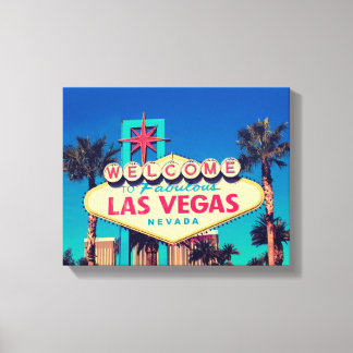 Toile 1980s Retro Bienvenue à Fabulous Las Vegas panneau