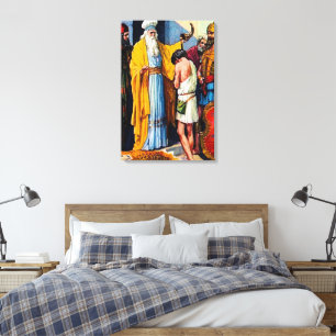 Toile 1 16:1 de Samuel - 13 Samuel oint David comme canv