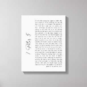 Toile 1 Pierre 5 Bible Verse Écriture Mur Art