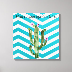 Toile 20"x20" Signature Canvas Boho Cactus Cactus Succul