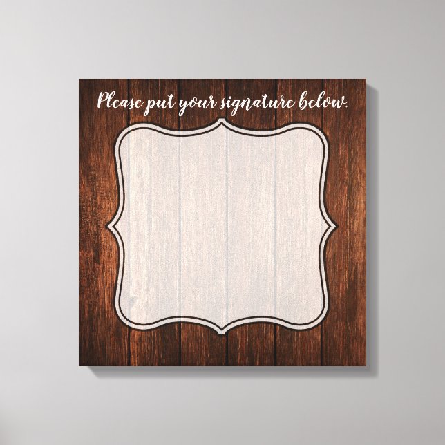 Toile 20"x20" Signature Canvas Grange Bois Pays Rustique (Recto)